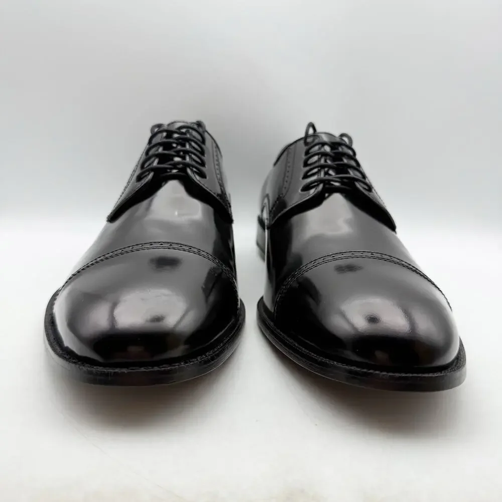 Johnston & Murphy Mens Bradford Oxford Shoes US 13 EEE Black Patent Leather NWOB